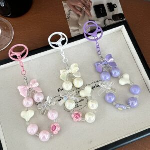 Bow Beaded Keychain - Set of 3